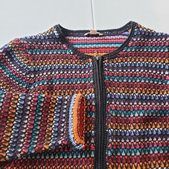Coldwater Creek Sweater Womens 3X Multicolor Zip Front Knit Cardigan Long Sleeve - Picture 3 of 10